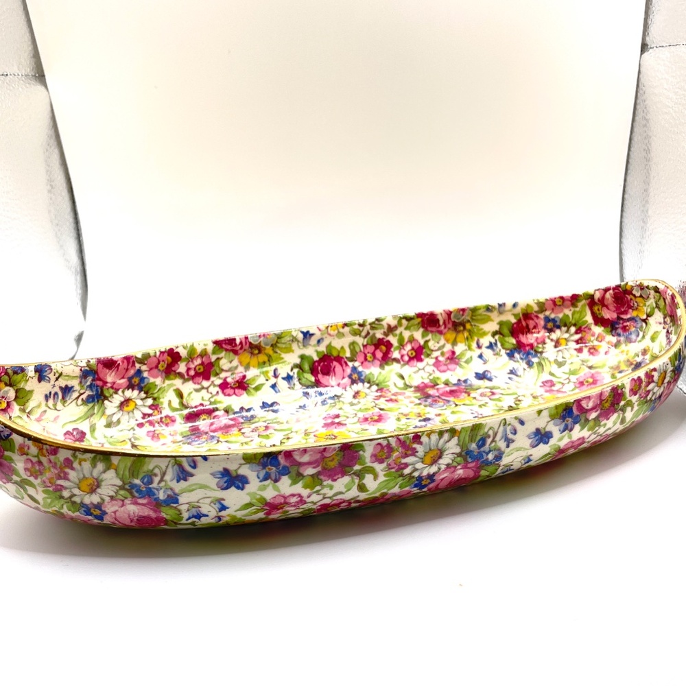 Vintage Royal Winton Summertime England Chintz China Canoe